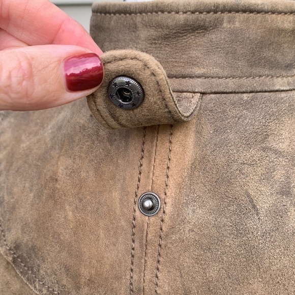 Buffalo OUTERWEAR by David Bitton Brown Distressed Nubuck Leather Jacket - Picture 10 of 16